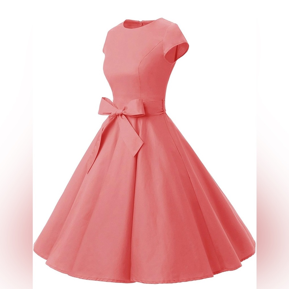 239. XXL NWT Dressystar Women Vintage 1950s Retro Rockabilly Prom Dresses Cap-Sl - Picture 2 of 7